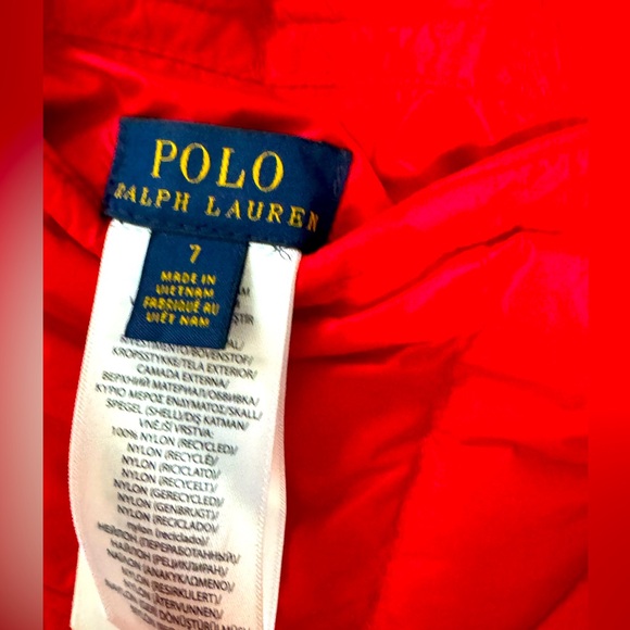 Boy (sz7) Polo Ralph Lauren Reversible Water Resistant Vest - Red/Blue - Picture 4 of 8